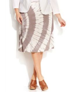 INC International Concepts Plus Size Printed Stripe Maxi Skirt