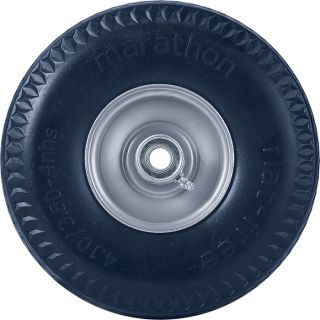 Marathon Tires Flat-Free Hand Truck Tire, 10.5in. x 4.10/3.50-4  Flat Free Hand Truck Wheels