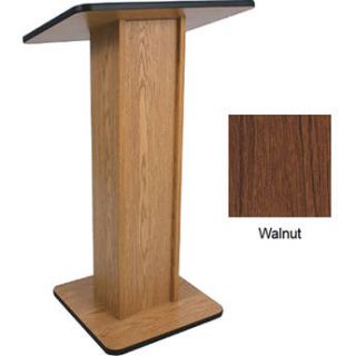 AmpliVox Sound Systems Elite Pedestal Lectern (Walnut) W355 WT