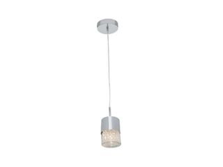 Access Lighting Kristal Crystal Pendant   1 Light Chrome Finish w/ Crystal Accents Glass