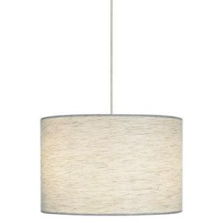 LBL Lighting Fiona 2 Light Satin Nickel Xenon Mini Pendant with Linen Shade HS590LISC1BMPT