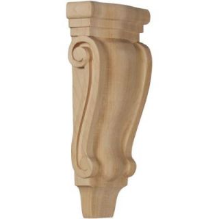 Ekena Millwork 1 3/4 in. x 4 3/4 in. x 10 in. Unfinished Wood Cherry Small Traditional Pilaster Corbel CORW05X02X10PTCH