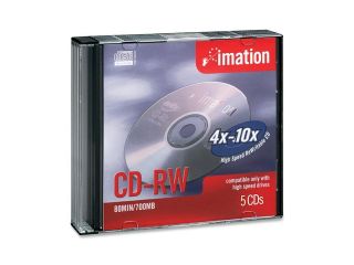 imation 700MB 10X CD RW 5 Packs Jewel Case Media Model 16950