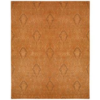 Nourison Silk Infusion Rust Dkrus Damask Area Rug