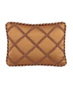 Sherry Kline Home Collection Carlisle Silk Pillow with Gimp Lattice, 13 x 20