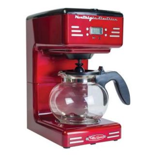 Nostalgia Electrics Retro Series 12 Cup Coffee Maker in Red RCOF120
