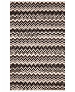 Liora Manne Area Rug, Seville 9666/48 Zigzag Stripe Black/White 5 x 8