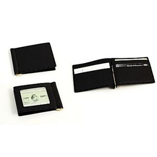 Bey Berk Black Leather  Wallet and Money Clip With ID Window