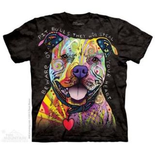 The Mountain Black 100% Cotton Beware Of The Pit Bulls T Shirt (Size X Large)