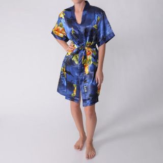Happie Brand Womens 2 piece Satin Robe/ Chemise Set  
