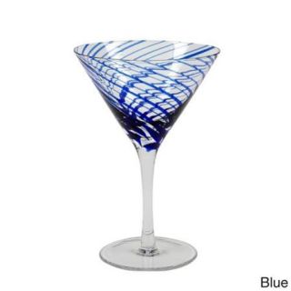 Hand crafted Marbella Martini Glasses (Set of 4) Blue