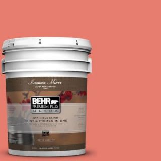 BEHR Premium Plus Ultra 5 gal. #HDC SM14 12 Cosmic Coral Matte Interior Paint 175305