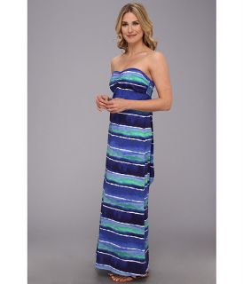 Tommy Bahama Water Waves Long Bandeau Dress Cover Up