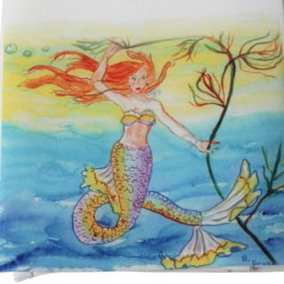 Betsy Drake Interiors Coastal Mermaid Hand Towel