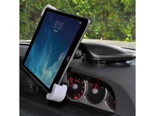 AMZER UNIVERSAL STICKY DASH CAR MOUNT HOLDER FOR 7   11 INCH IPAD TABLETS EREADERS   TABLET ROTATES 360º / EASY ACCESS TO ALL PORTS/ADJUSTABLE FEET AND NECK