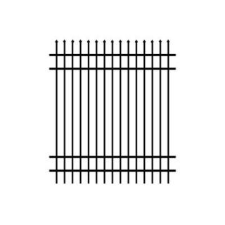 Jerith Washington 6 ft. H x 6 ft. W Aluminum Black Fence Section RS72B101SN