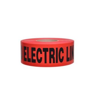 SWANSON BTND3100RBEL4 3in X 1000ft 4MIL Non Detectable Tape Caution Buried Electric Line Below Red/B