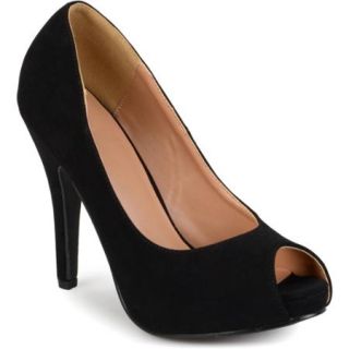 Brinley Co. Women's Wide Width Peep toe Platform Pumps