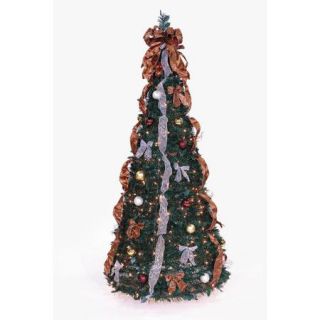 LB International Pop Up 6' Green Artificial Christmas Tree with 350 Lights