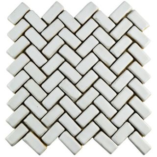 EliteTile Greenwich 0.875 x 2.875 Herringbone Ceramic Mosaic Tile in