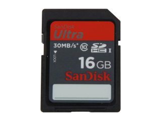 SanDisk 16GB Ultra SDHC UHS I Card   Class 10 30MB/s