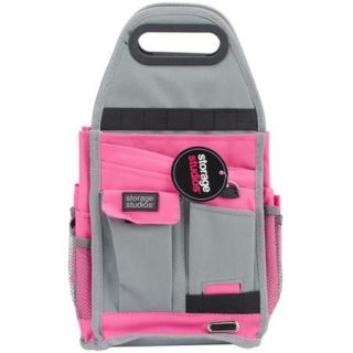 Storage Studios Spinning Craft Tote 7.25"X7.75"X15", Pink & Gray