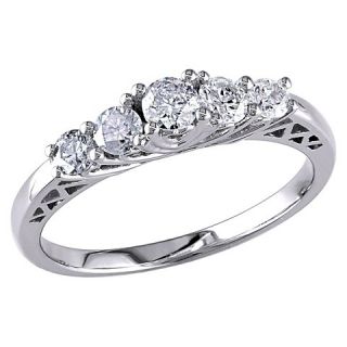 CT. T.W. Five Stone Diamond Engagement Ring in 10K White Gold (GH