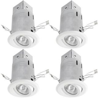 Globe Electric 3 in. White Recessed Lighting Kits Combo (4 Pack) 90165
