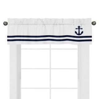 Sweet Jojo Designs Anchors Away Window Valance   Navy