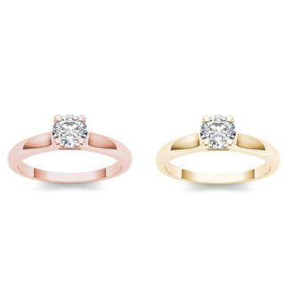De Couer 14k Gold 7/8ct TDW Diamond Classic Engagement Ring (H I, I2