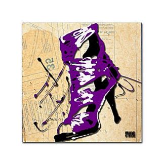 Trademark Fine Art Roderick Stevens Purple Strap Boot  35 x 35 (RS986 C3535GG)