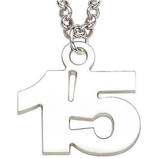 Personalized Number Sterling Silver Pendant