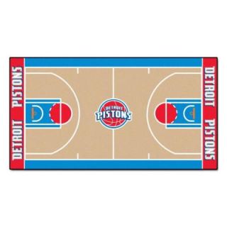 FANMATS Detroit Pistons 2 ft. 6 in. x 4 ft. 6 in. NBA Large Court Rug Runner 9256