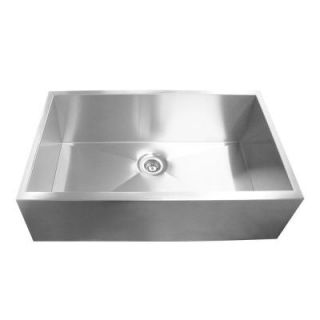 Yosemite Home Decor Farmhouse Apron Front Stainless Steel 33 in. Single Bowl Kitchen Sink in Satin MAGS3320SAP