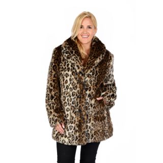 Excelled Womens Plus Leopard Faux Fur   17640496  