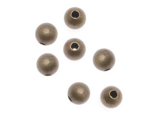 Antiqued Brass 5mm Round Seamed Beads (25)