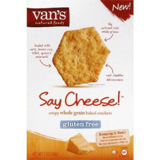 Van's Say Cheese Crispy Whole Grain Baked Crackers, 5 oz, (Pack of 6)