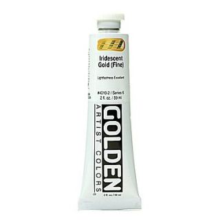 Golden Iridescent and Interference Acrylics iridescent gold fine 2 oz.