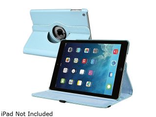 Insten 1901610 360 Rotating Swivel Folio Stand Leather Case for Apple iPad Air, Light Blue   Laptop Cases & Bags