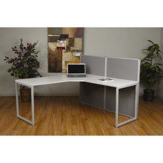 Office Star Products Box Office Two Panels and 90 Degree L Shape Desk