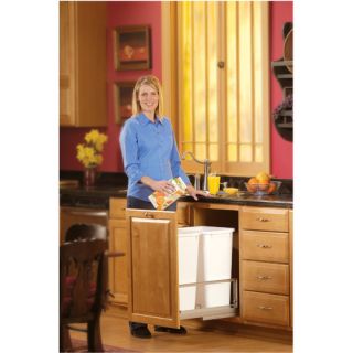 Rev A Shelf 22.94 Double 50 Quart Pullout Waste Container