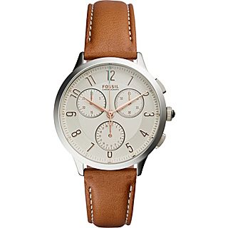 Fossil Abilene Chronograph Black Leather Watch