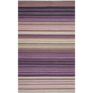 Safavieh Hand woven Marbella White/ Lilac Wool Rug (4 x 6)