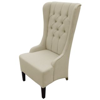 Vincent Beige Linen Modern Accent Chair   Shopping   Great