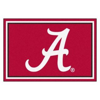 FANMATS NCAA University of Alabama Red 5 ft. x 7 ft. 8 in. Indoor Area Rug 7528