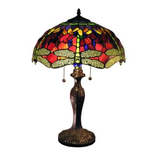 Warehouse of Tiffany Jadyn 16 inch Red Dragonfly Table Lamp