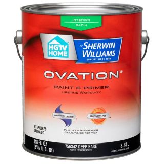 HGTV HOME by Sherwin Williams Ovation Tintable Satin Latex Interior Paint and Primer in One (Actual Net Contents 118 fl oz)