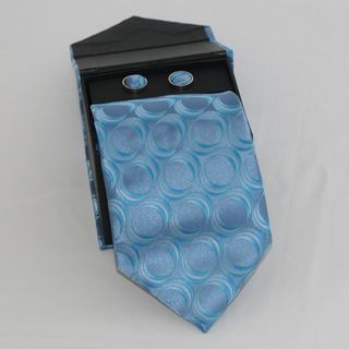 Ferrecci Mens 3 piece Blue Necktie Set