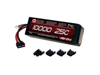 Venom LiPo Battery for Traxxas Slash 1:10 25C 7.4V 10000mAh 2S with UNI Plug | Part No. TSL215075