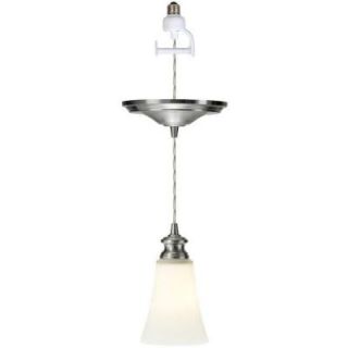 Home Decorators Collection 1 Light Satin Opal Brushed Nickel Instant Pendant Conversion Kit 0507120220